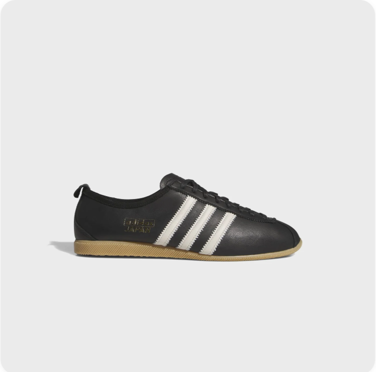 Adidas Japan Low-Top Sneakers – Black & Cream with Gum-Colored Sole