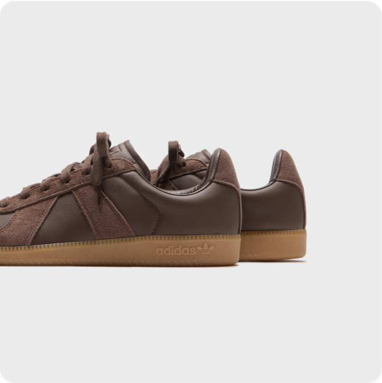 Brown Low-Top Sneakers with Gum-Colored Sole