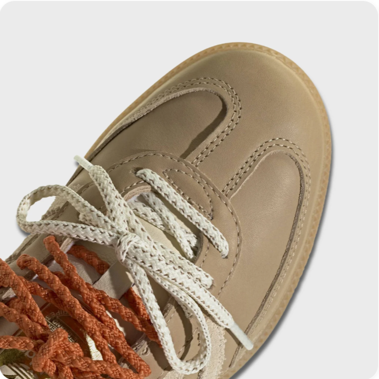 Adidas Low-Top Sneakers – Beige & Cream with Multicolored Laces
