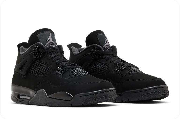 Air Jordan 4 Sneakers – All-Black