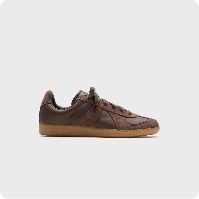 Brown Low-Top Sneakers with Gum-Colored Sole