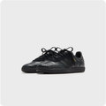 Black Low-Top Sneakers – Reptile-Pattern Texture & Gold-Tone Lettering