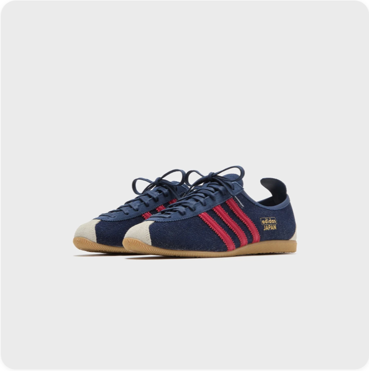 Adidas Japan Low-Top Sneakers – Navy & Red with Cream Accents