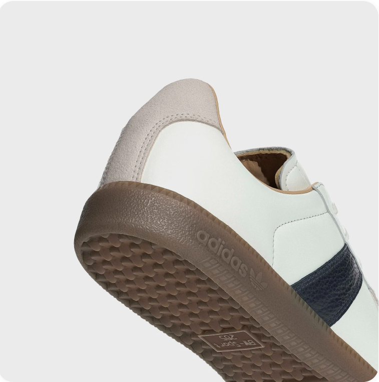 Adidas Low-Top Sneakers – White & Black with Beige Accents