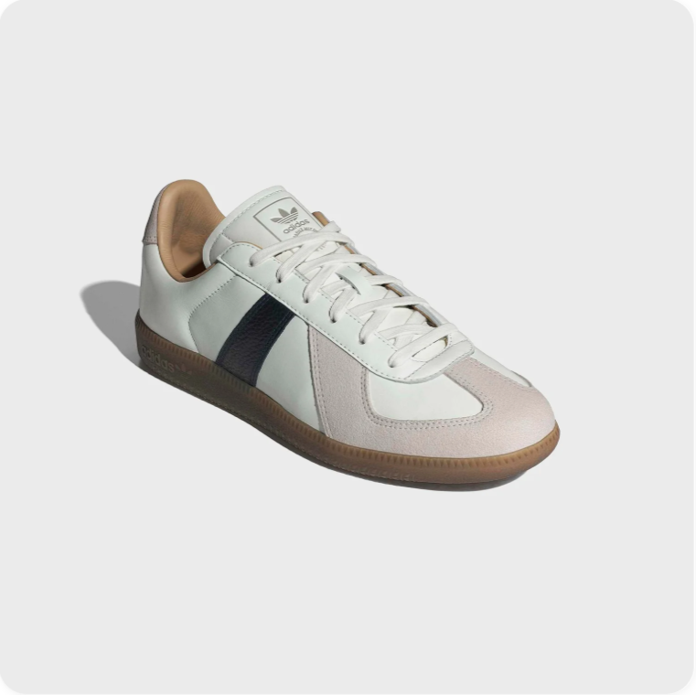 Adidas Low-Top Sneakers – White & Black with Beige Accents