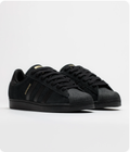 Adidas Superstar Low-Top Sneakers – Black with Gold-Tone Branding