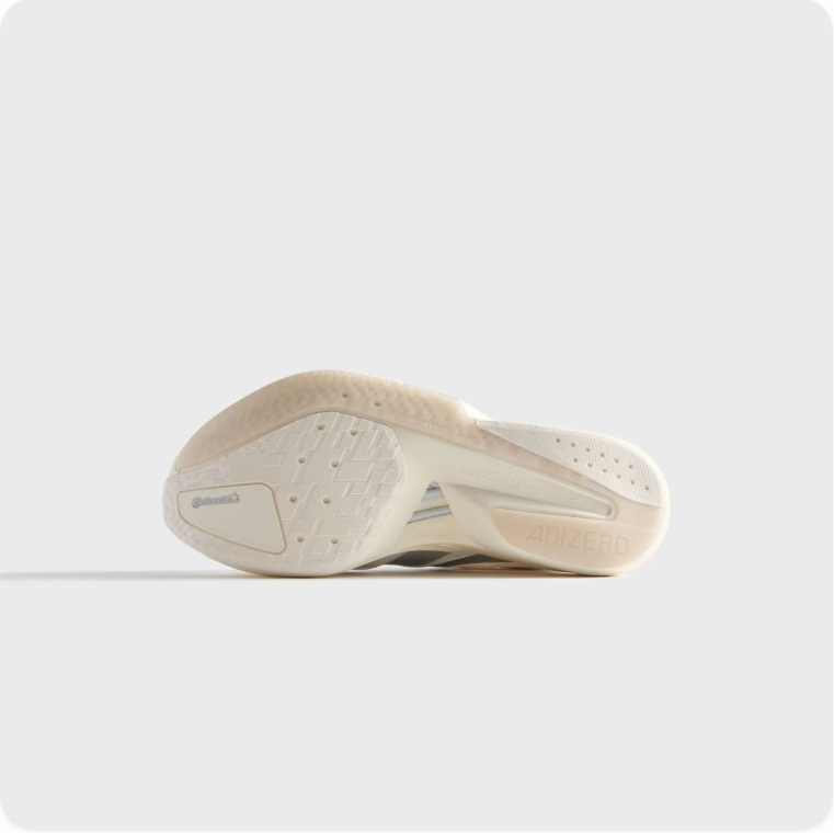 Adidas Running-Style Sneakers – White & Grey with Cream Sole