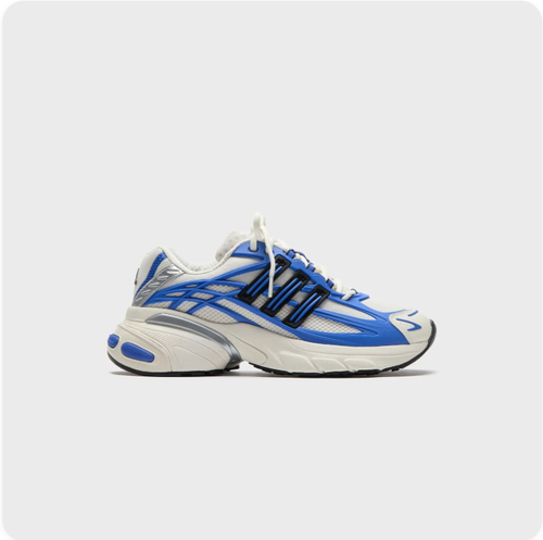 Adidas Chunky Low-Top Sneakers – Blue, Silver & Cream