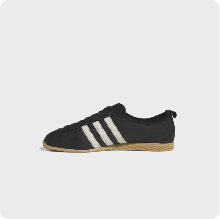 Adidas Japan Low-Top Sneakers – Black & Cream with Gum-Colored Sole