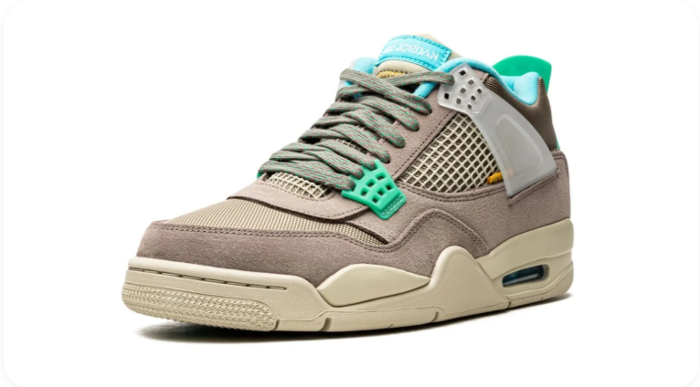 Air Jordan 4 Sneakers – Taupe, Cream & Mint Green
