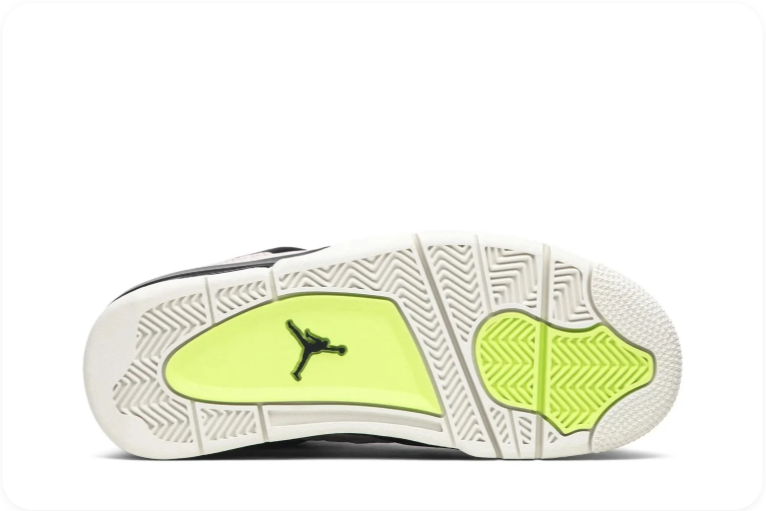 Air Jordan 4 Sneakers – Cream, Black & Metallic Gold Accents