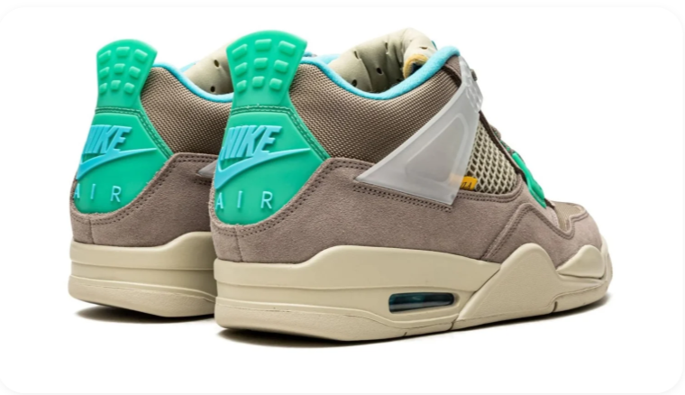Air Jordan 4 Sneakers – Taupe, Cream & Mint Green