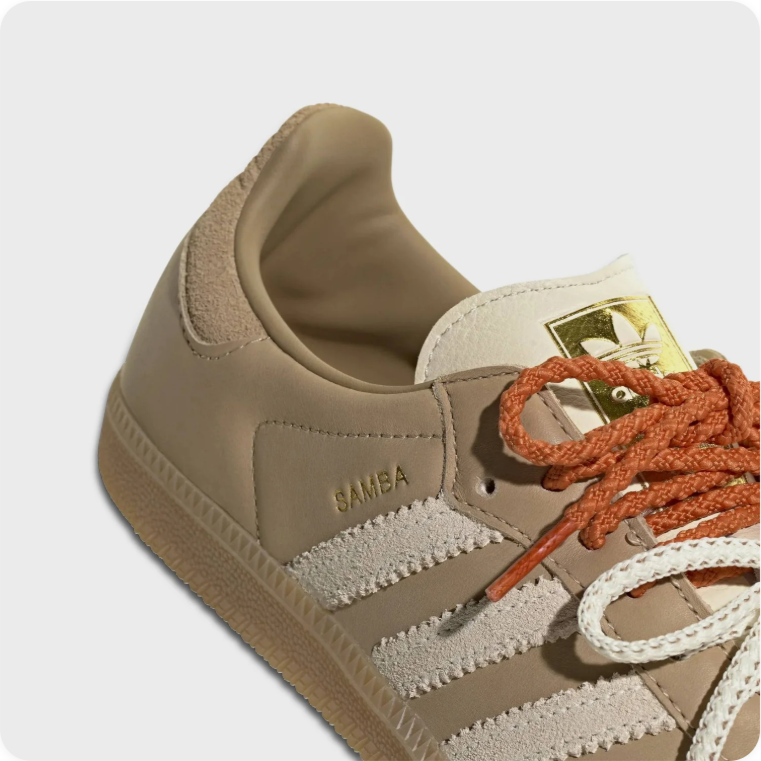 Adidas Low-Top Sneakers – Beige & Cream with Multicolored Laces