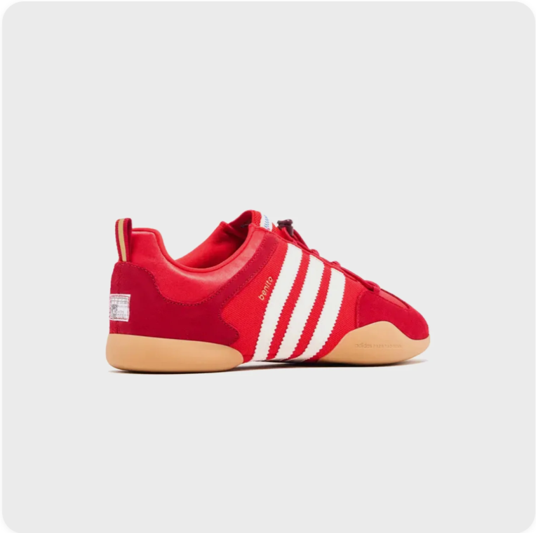 Adidas Low-Top Sneakers – Red & Cream with Gum-Colored Sole