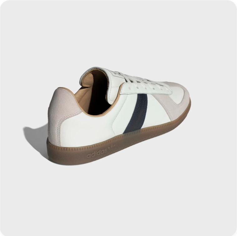 Adidas Low-Top Sneakers – White & Black with Beige Accents