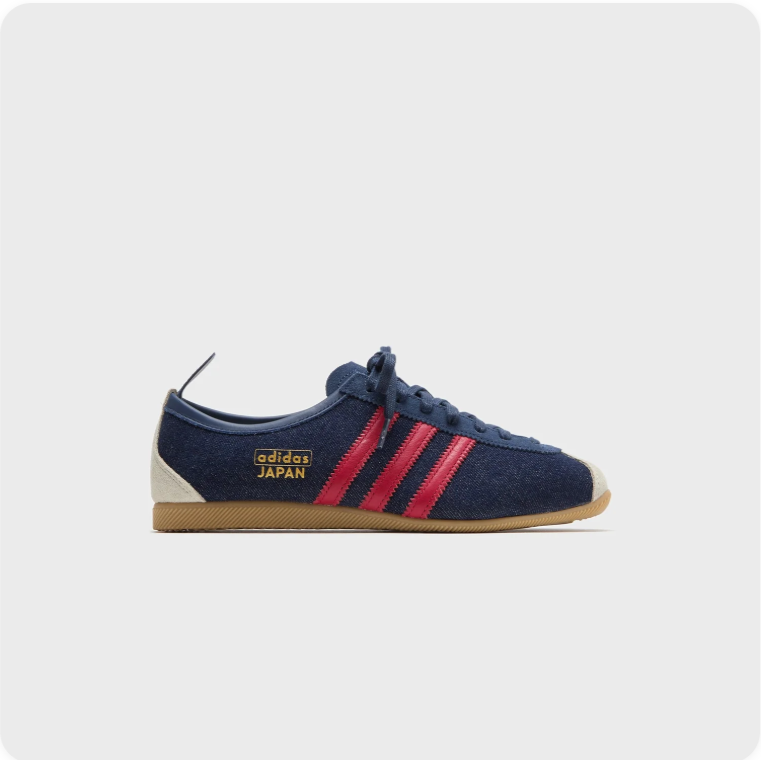 Adidas Japan Low-Top Sneakers – Navy & Red with Cream Accents