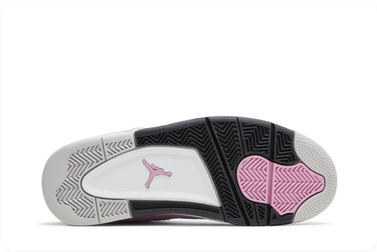 Air Jordan 4 Sneakers – Pink, Black & Speckled Grey