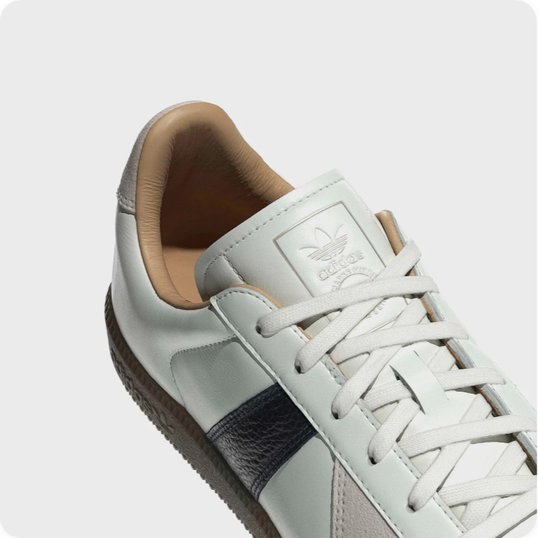 Adidas Low-Top Sneakers – White & Black with Beige Accents