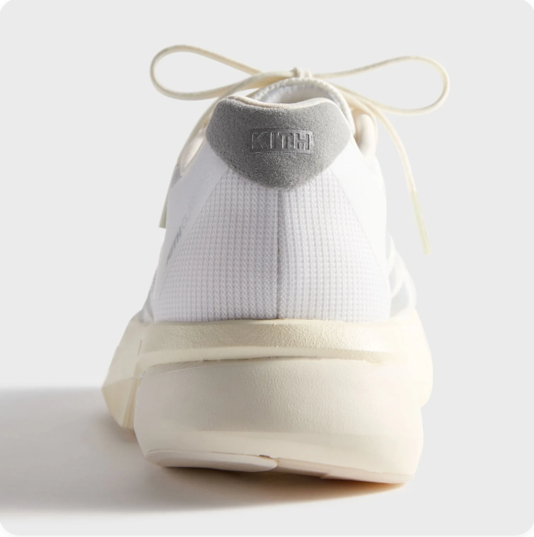 Adidas Running-Style Sneakers – White & Grey with Cream Sole