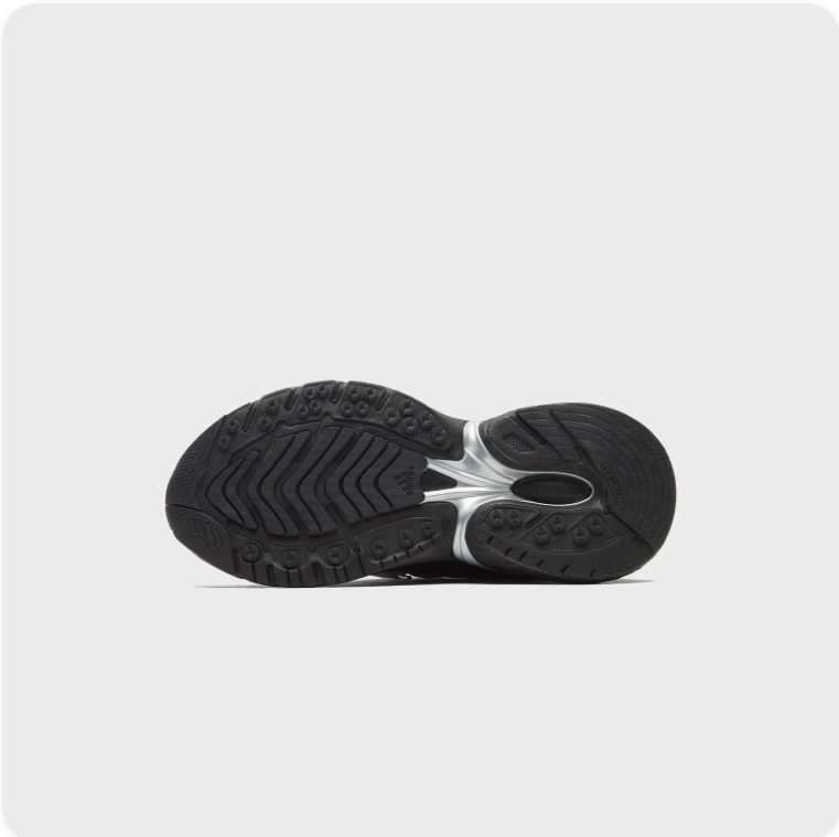 Adidas Chunky Low-Top Sneakers – Black with Silver-Tone Accents