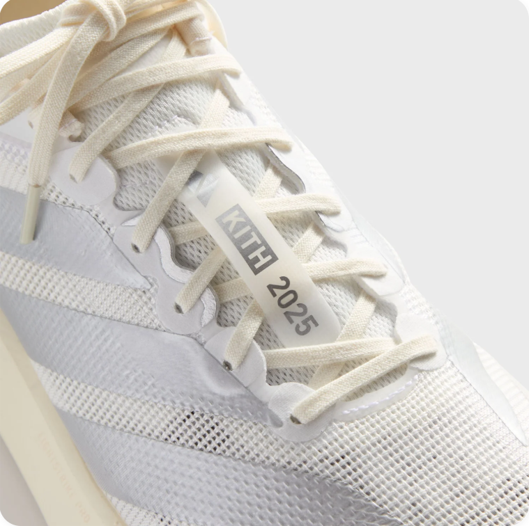 Adidas Running-Style Sneakers – White & Grey with Cream Sole