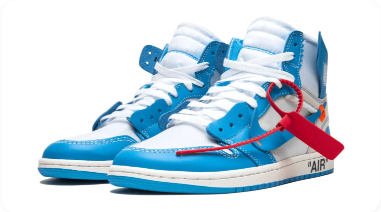 Air Jordan 1 High-Top Sneakers – Blue & White