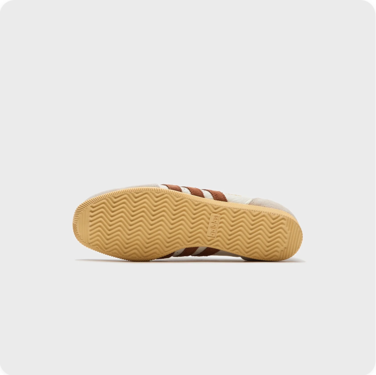 Adidas Japan Low-Top Sneakers – Cream & Brown with Gum-Colored Sole