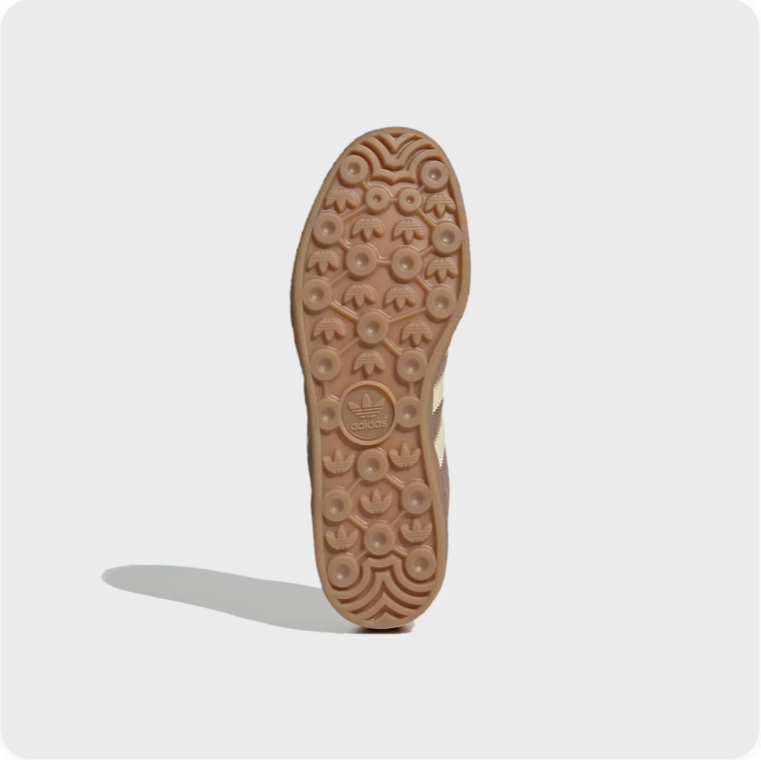 Adidas Low-Top Sneakers – Taupe & Cream with Gum-Colored Sole