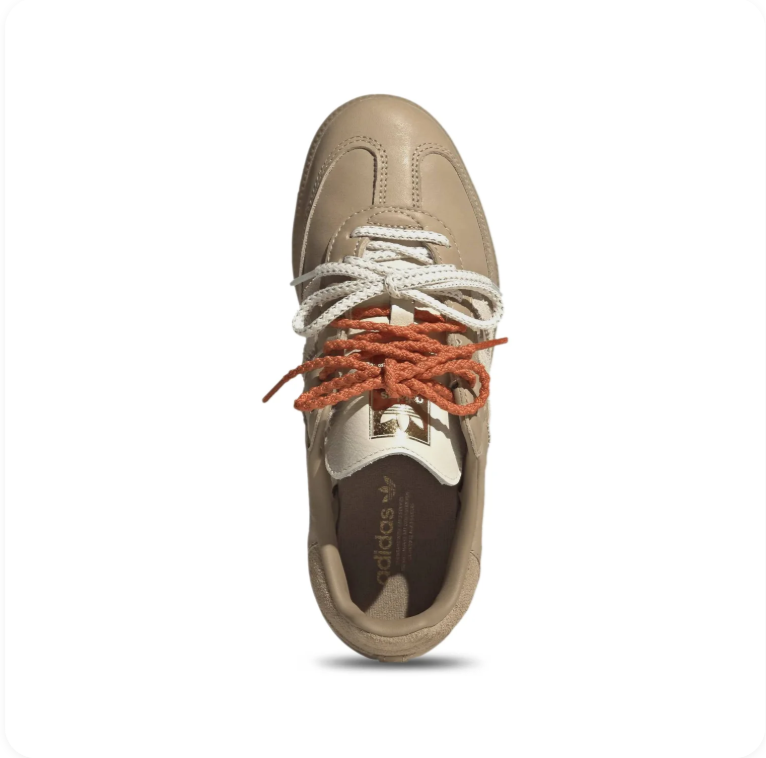 Adidas Low-Top Sneakers – Beige & Cream with Multicolored Laces