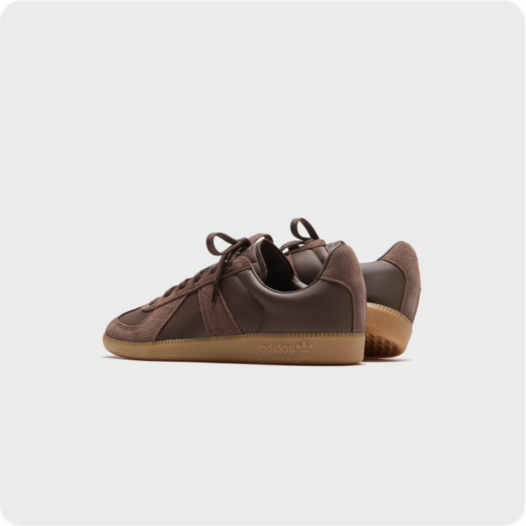 Brown Low-Top Sneakers with Gum-Colored Sole