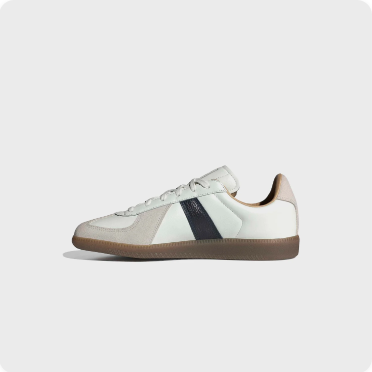 Adidas Low-Top Sneakers – White & Black with Beige Accents