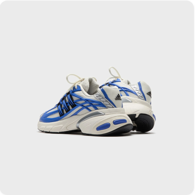 Adidas Chunky Low-Top Sneakers – Blue, Silver & Cream