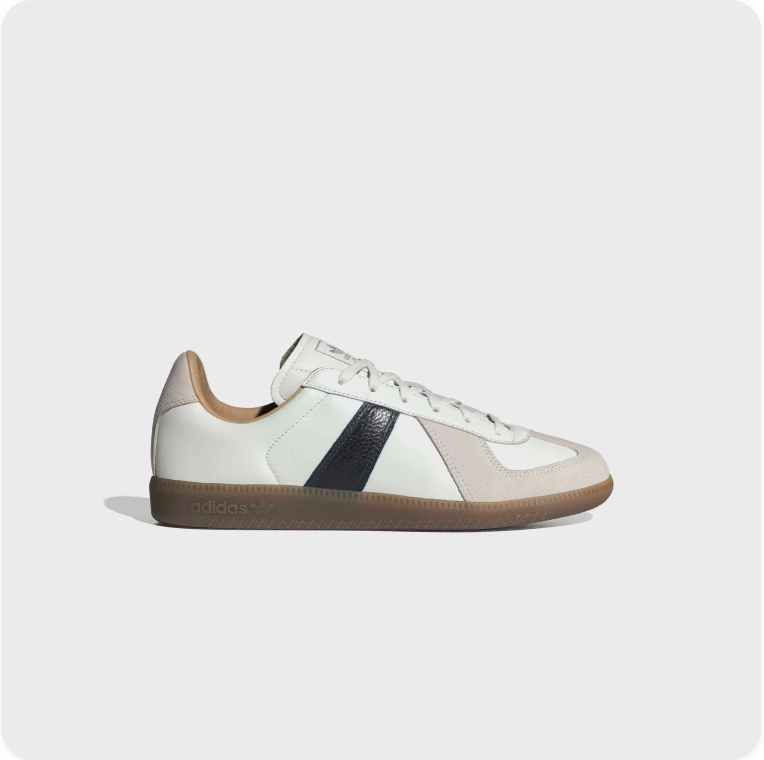 Adidas Low-Top Sneakers – White & Black with Beige Accents