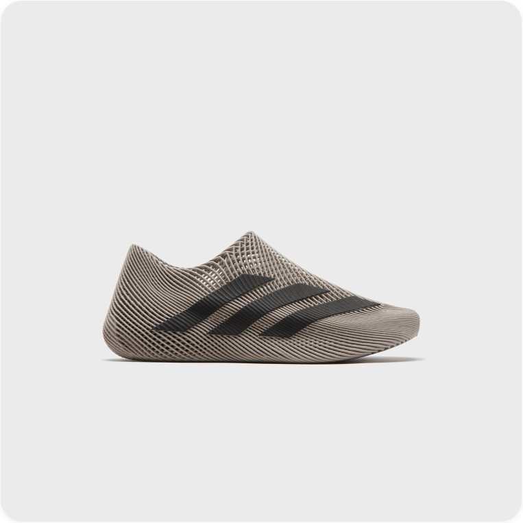 Adidas Low-Top Sneakers – Taupe with Black Stripes & Ribbed Design