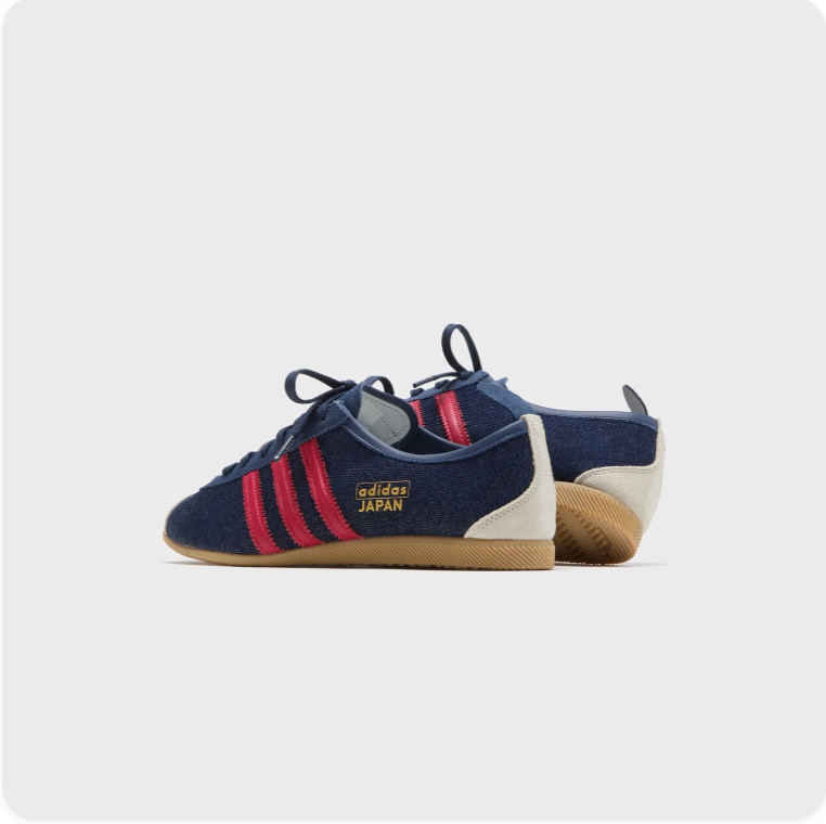 Adidas Japan Low-Top Sneakers – Navy & Red with Cream Accents