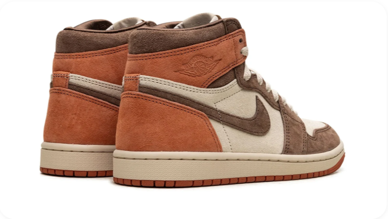 Air Jordan 1 High-Top Sneakers – Brown, Cream & Burnt Orange